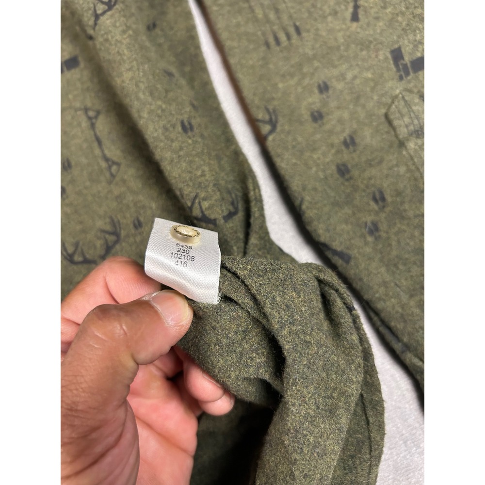 Legendary Whitetails Womens Olive Green Hunting Print Flannel Shirt Medium 6435 - Picture 5 of 8